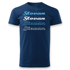 Modré tričko nápisy Slovan