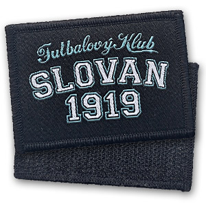 Bavlnená odnímateľná nášivka /suchý zips/ Slovan-futbalový klub