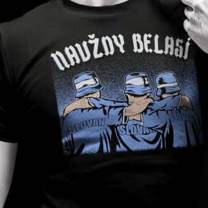 Čierne tričko Slovan - Navždy Belasí