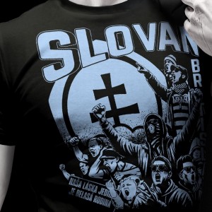 Čierne tričko Slovan -Belasá rodina