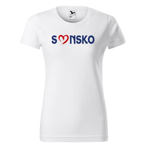 Biele dámske tričko Slovensko