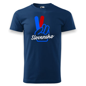 Slovakia modré tričko ruka