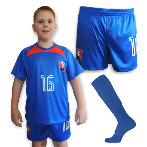 Slovakia modrý futbalový detský set 2024/25 /dres,trenky, štulpne/